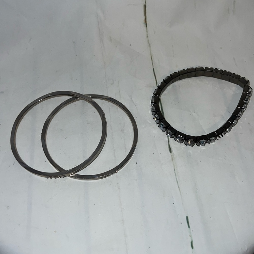Set of three plus size bracelets